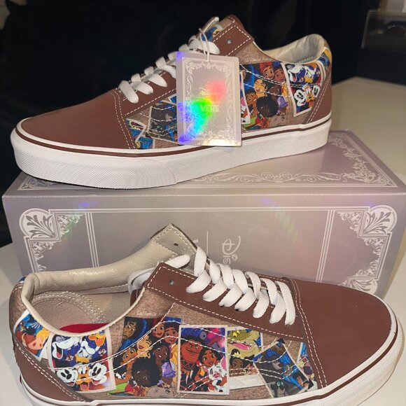 🎀Men's Old Skool Disney x Vans 'Scrapbook - Brown - Picture 4 of 6